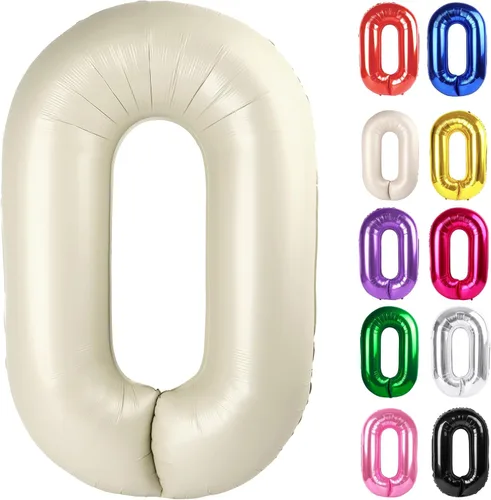 Vista 168 de Globo negro del número 0 de 40 pulgadas – globo número 0, decoraciones
