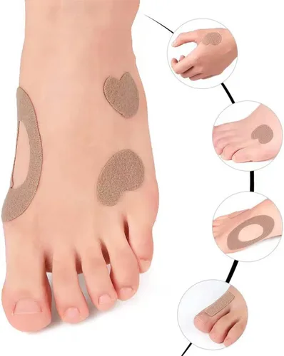 Vista 4 de Cinta Moleskin para pies, relleno de piel de moleskin, parche de piel de topo para zapatos, almohadillas adhesivas de franela, calcomanías adhesivas