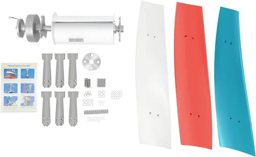 Vista 9 de Kit generador de turbina eólica 400 W 12V 3 aspas vertical espiral generador de turbina eólica Kit generador de turbina de viento freno