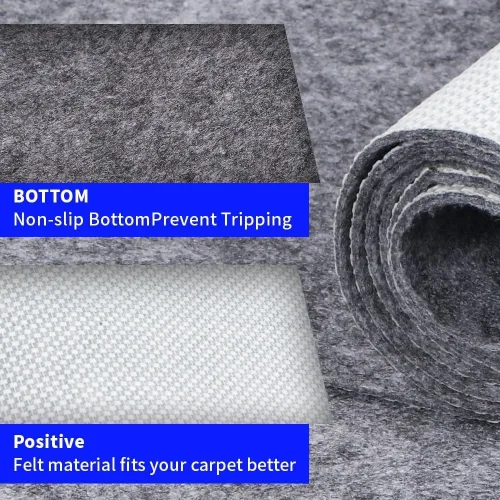 Vista 5 de Almohadilla antideslizante 100% impermeable de 2 x 3 para alfombras de área grande, almohadilla de protección de suelo de fieltro duradera