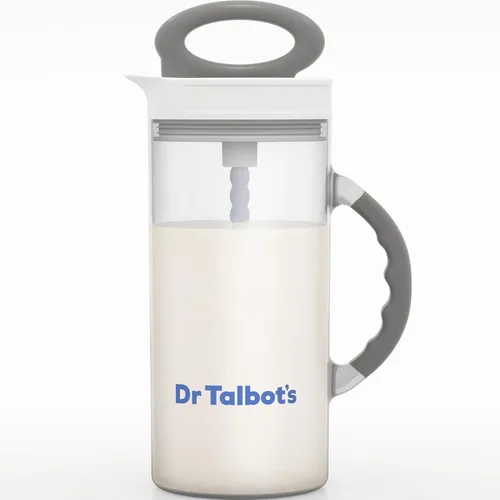 Vista 10 de Dr. Talbot's Batidora de fórmula para bebé, sin derrames, sin grumos + Dr. Talbot's - Botellas anticólicos con chupete flexible suave de 6 onzas
