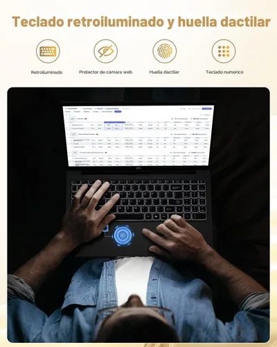 Vista 7 de NIMO Portátil empresarial FHD de 15.6 pulgadas, AMD Ryzen 7 PRO 6850U, 32 GB LPDDR5 1TB SSD, gráficos Radeon 680M, (Beat i7-1360P hasta 4.7 GHz) 100