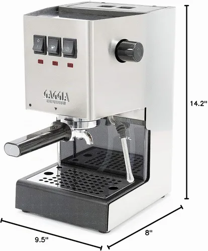 Vista 7 de Gaggia RI9380/46 E24 máquina de espresso, acero inoxidable cepillado