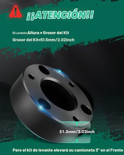 Vista 3 de SCITOO juego de elevación de nivelación de 3 pulgadas, espaciadores de puntales de 3" para Chevrolet Silverado 1500, para GMC Sierra 1500