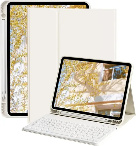 Vista 10 de kenke Funda para iPad de 9ª/8ª/7ª generación con teclado de 10.2 pulgadas Gris