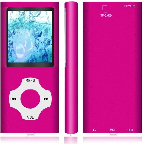 Vista 2 de Hotechs - Reproductor de MP3, reproductor de música MP3 con tarjeta SD de memoria de 32 GB, pantalla LCD digital clásica delgada de 1.82 pulgadas