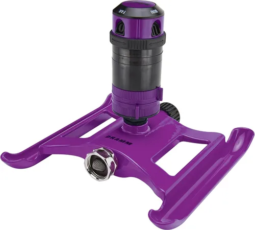 Vista 18 de Dramm ColorStorm - Aspersor de transmisión por engranajes sobre base de metal resistente y duradera, 4 patrones, ideal para áreas pequeñas, medianas