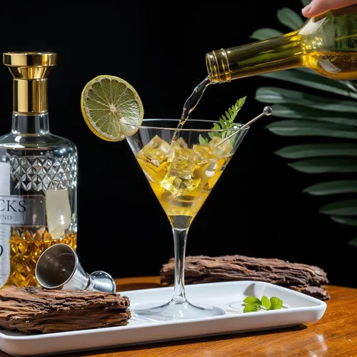 Vista 5 de Liacere Juego de 6 Copas de Martini de 11 oz de Plástico Transparente con Tallo - Copas de Cóctel Reutilizables para Bar, Margarita, Whisky, Gin