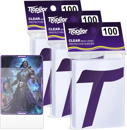Vista 12 de 1000 unidades de fundas para cartas coleccionables TiopLior, funda mate perfecta para MTG, protector suave para cartas deportivas, funda estándar
