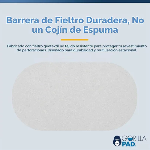 Vista 5 de Blue Wave NL1539 Almohadilla de revestimiento ovalada de 12 pies x 20 pies