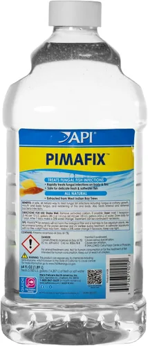 Vista 10 de API PIMAFIX mezcla bordeaux Remedio para peces de agua dulce y salada de 4 onzas (10G), botella negra