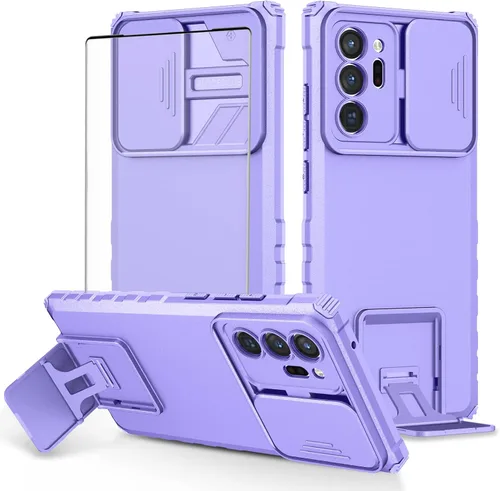 Vista 10 de Asuwish Funda para teléfono Samsung Galaxy Note 20 Ultra 5G con protector de pantalla y cubierta para cámara deslizante con soporte para celular