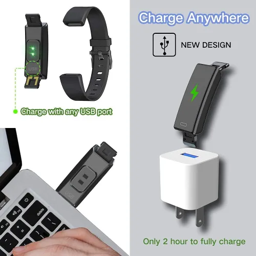 Vista 7 de Reloj para niños, rastreador de fitness, reloj de fitness para niños, rastreador de actividad con podómetros, cronómetro, resistente al agua IP68