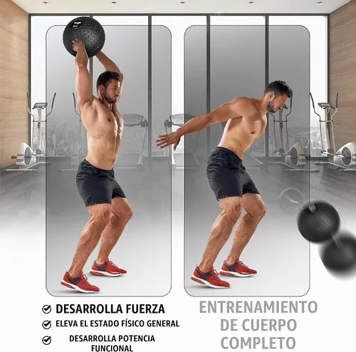 Vista 6 de Yes4All - Pelota de golpe rellena de arena para entrenamiento de fuerza Negro