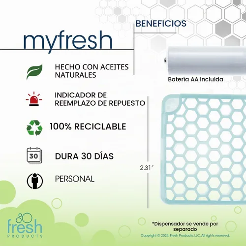 Vista 5 de Fresh Products myfresh 2.0 - Recambio para ambientador, Alpine Forest, 6