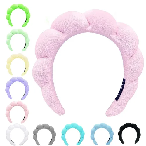 Vista 19 de Diademas de cuidado de la piel para el lavado facial, diademas de spa para lavar la cara, suaves diademas de cuidado de la piel y maquillaje