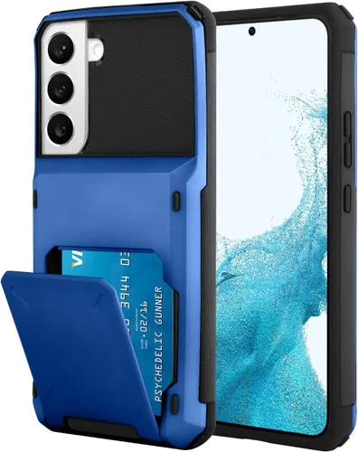 Vista 58 de Funda tipo cartera para Samsung Galaxy S22 con ranura para 2 tarjetas de crédito Funda a prueba de golpes Hybrid Heavy Duty Protection Armor Funda