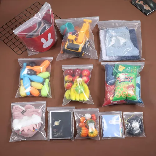 Vista 8 de Bolsas de plástico transparentes con cierre de 0.197 in de grosor de 7 x 9 pulgadas de grosor, bolsas de almacenamiento con cierre para tarjetas