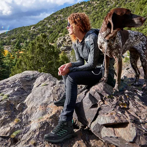 Vista 2 de NORTIV 8 Botas de senderismo impermeables para mujer, botas ligeras para senderismo al aire libre