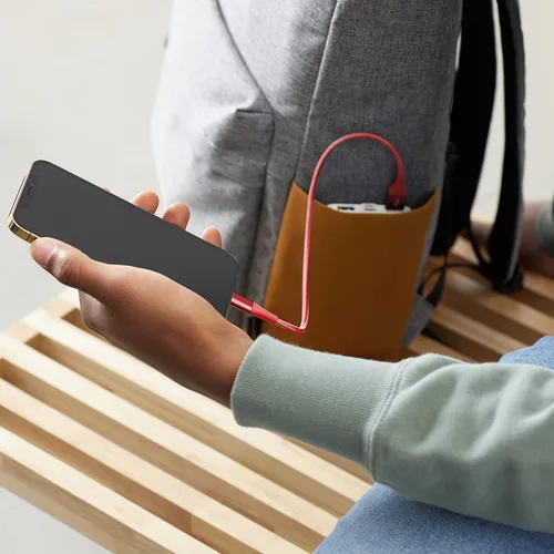 Vista 7 de Amazon Basics - Cable Lightning de nailon trenzado doble a USB, colección avanzada, cargador para iPhone certificado MFi
