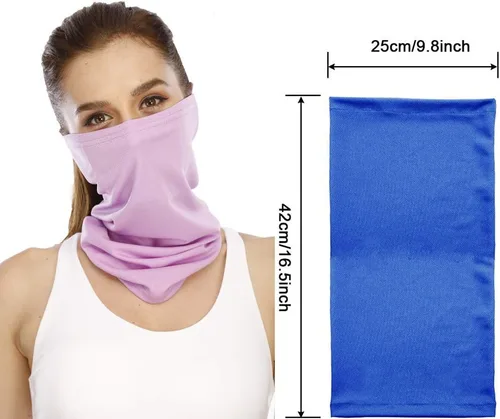 Vista 9 de YEKEYI Cubierta facial de verano con protección UV, bufanda para el cuello, bufanda mágica, protector solar, transpirable, protección contra el Negro