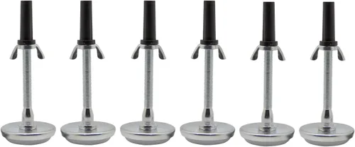 Vista 8 de Kings Brand Furniture Patas deslizantes ajustables para marco de cama roscado – Patas de cama para reemplazar ruedas – Reemplazo de patas de cama