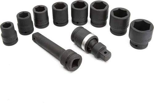Vista 6 de Genius Tools Juego de dados de impacto métrico Dr. de 10 piezas 3/4" CM-610M