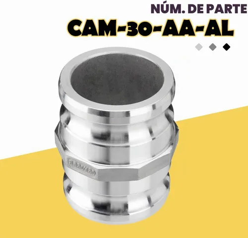 Vista 4 de AA3030 aluminio tipo AA leva y ranura adaptador de carrete (CAM-30-AA-AL)