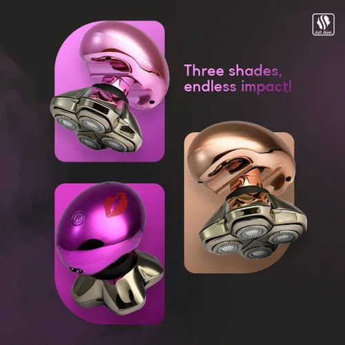 Vista 9 de Skull Shaver Butterfly Kiss PRO - Afeitadora eléctrica para mujeres para línea del bikini, piernas y cuerpo - Uso húmedo y seco - Hojas ergonómicas