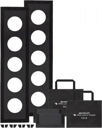 Vista 7 de Westcott Pro Light Mods (paquete de 2) – Accesorio rápido de caja de luz simulando luces de estadio, accesorio de iluminación de escenario