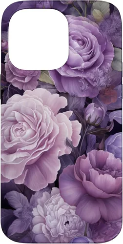 Vista 21 de Elegant Blush Pink And Purple Vintage Floral Rose And Peony Case for iPhone 16