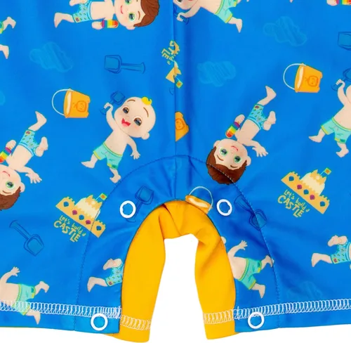 Vista 5 de CoComelon JJ Tomtom - Traje de sol de natación con cremallera para niños pequeños