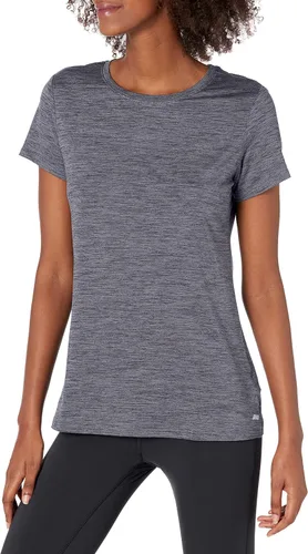 Vista 133 de Amazon Essentials Camiseta de manga corta con cuello redondo para mujer, de secado rápido, para entrenamiento, gimnasio, paquete múltiple