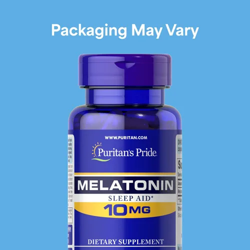Vista 3 de Puritan's Pride Super Strength - Cápsulas de liberación rápida de melatonina de 10 mg, 60