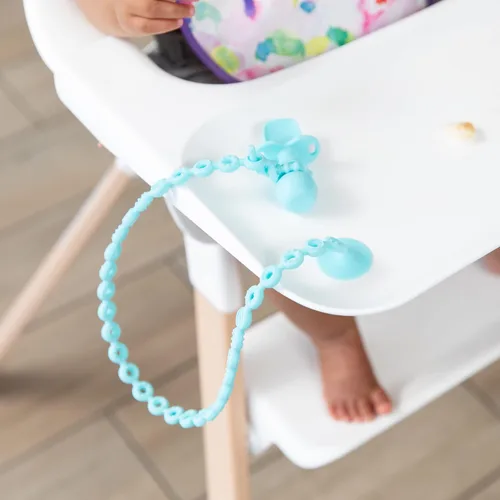 Vista 3 de Bumkins Suministros de alimentación con clip para chupete para bebé niña o niño, correas de juguete para taza de sorber, mordedor, accesorios