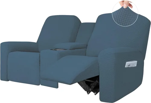 Vista 12 de Easy-Going - Sofá biplaza reclinable de 1 pieza con funda para consola central