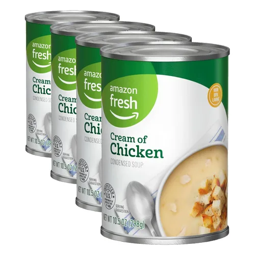 Vista 8 de Amazon Fresh, Sopa condensada de crema de pollo, 10.5 onzas (anteriormente Happy Belly, el empaque puede variar)
