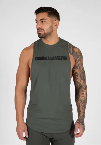 Vista 2 de GORILLA WEAR Camiseta sin mangas Milo Drop con sisa, color verde