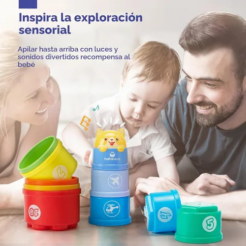 Vista 3 de hahaland Juguetes apilables para niños pequeños de 1 a 3 años - Vasos