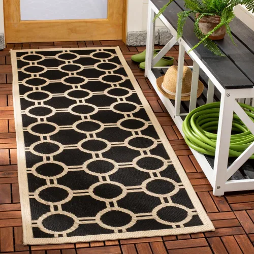 Vista 16 de SAFAVIEH Courtyard Collection CY6924 - Alfombra decorativa para interiores y exteriores, impermeable, fácil de limpiar, 2 pies 3 pulgadas x 6 pies 7