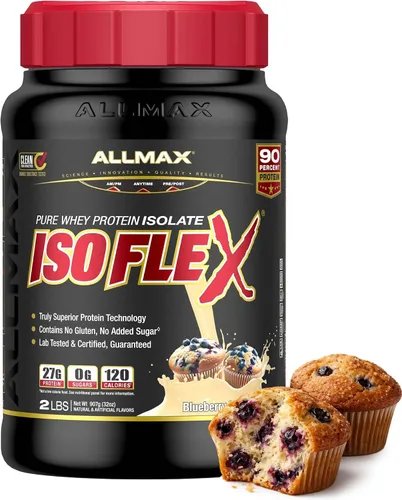 Vista 15 de ALLMAX Nutrition - ISOFLEX Polvo de Proteína de Suero, Proteína de Suero Aislada, 27g de Proteína, Pastel de Cumpleaños, 2 lb