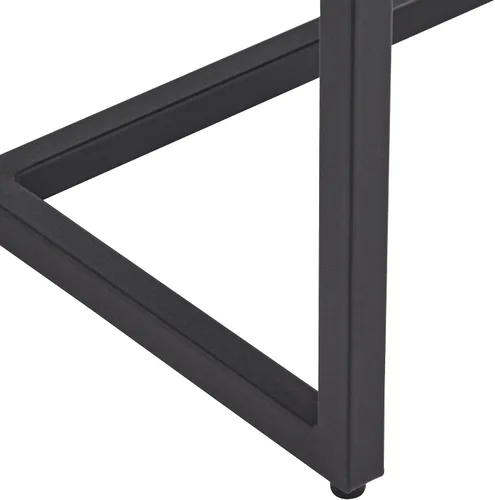 Vista 6 de 55 Downing Street Silla de comedor Myles de tela gris y metal negro
