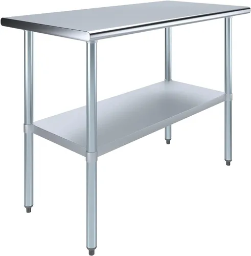 Vista 13 de Mesa de trabajo de acero inoxidable, mesa de metal