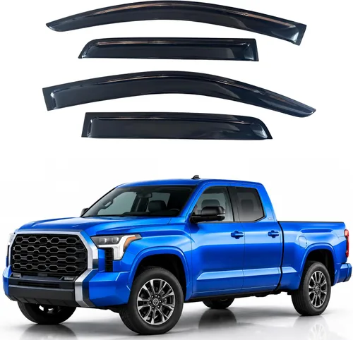 Vista 95 de IG - Visera para ventana para Ford Bronco y F150-F350 1980-1996, deflector lateral tipo cinta adhesiva, resistente, contra lluvia y viento