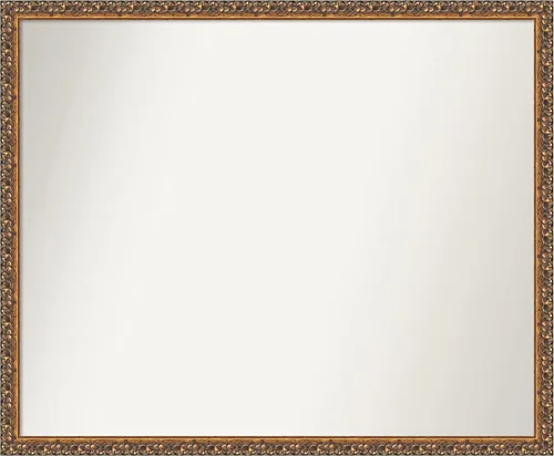 Vista 23 de Amanti Art Espejo de baño de bronce para sobre fregadero, 29 x 19 pulgadas, espejo rectangular de bronce antiguo, marco de madera tradicional
