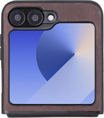 Vista 6 de VENITO Lucca - Funda para Samsung Galaxy Z Flip 6, hecha a mano, máxima protección con piel de grano completo, funda de alta calidad para Samsung