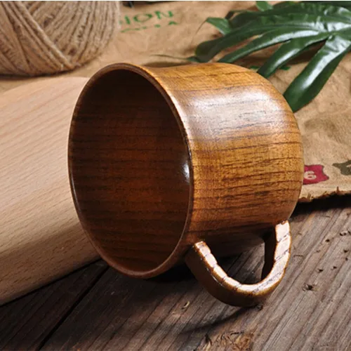 Vista 4 de Taza de cerveza de azufaifo con asa, reutilizable, para té, leche, agua, sólida y práctica