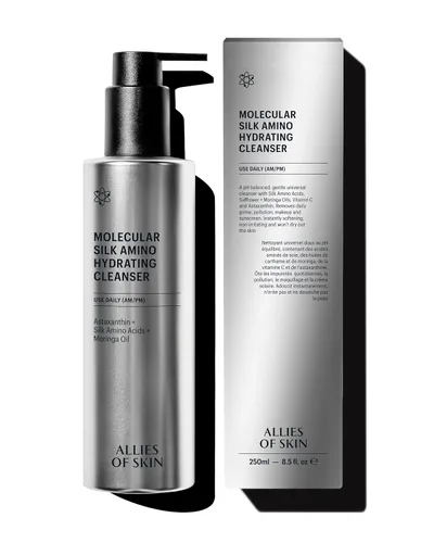Vista 11 de Allies of Skin Limpiador facial de amino de seda hidratante Lavado facial diario suave con vitamina C, astaxantina y aceite de moringa