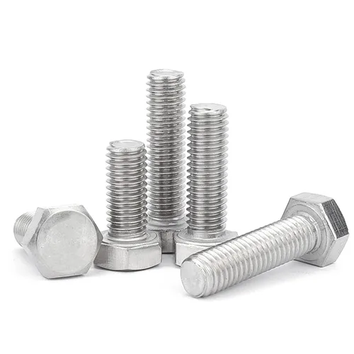 Vista 2 de Tornillo de cabeza hexagonal de 1/2-13 × 1 pulgada, acero inoxidable 304 18-8, rosca completa, rosca gruesa UNC, ASME B18.2.1, paquete de 5
