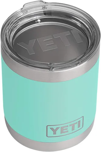 Vista 13 de YETI Rambler Lowball de 10 onzas, con aislamiento al vacío, acero inoxidable con tapa estándar Blanco